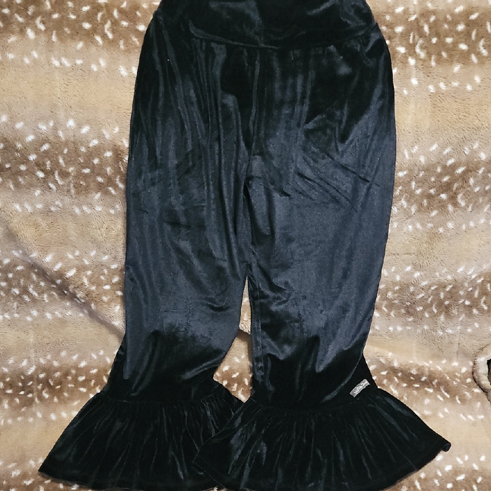 Matilda Jane Black Wide Leg Pants Velvet